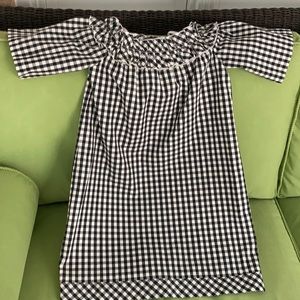 Black and white check vineyard vine casual dress